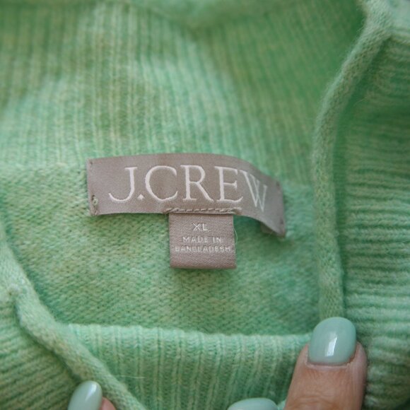 J. Crew Women's Rollneck Crew Sweater, Size XLarge, Mint Green - Picture 2 of 3